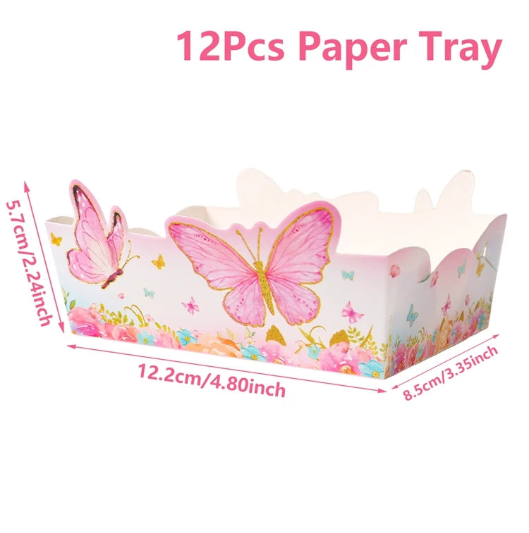 Butterfly Party Snack Tray Butterfly Birthday Party Decoration Kids Girls Birthday Party Supplies Baby Shower Party Decoration