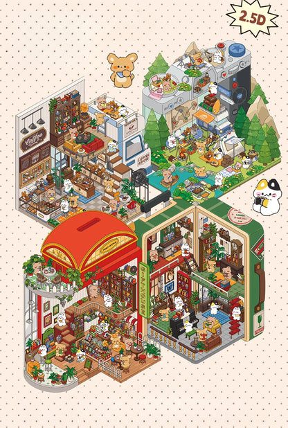 Creative Design Outdoor Scene Sticker for Student Cute Cartoon DIY Decor Landscaping Sticker Scrapbook Journal Student Sticker