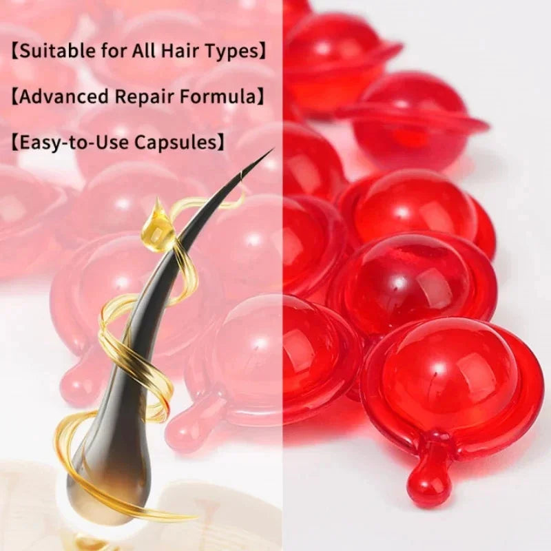 Hair Vitamin Capsule Keratin Oil Fast Restore Soft Smooth Shiny Hair Care Nourish Repair Hair Damaged Splitting Treatment Produc