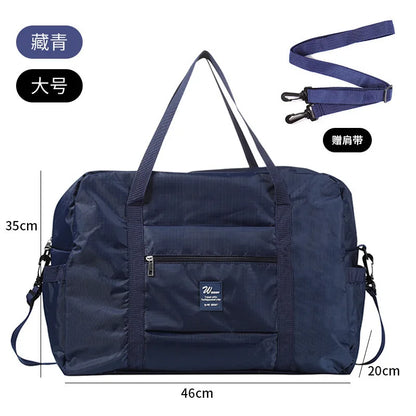 2025 Newest Moving Luggage Bag Hand-held Drawbar Travel Bag Women's Business Foldable Travel Clothing Storage Bag