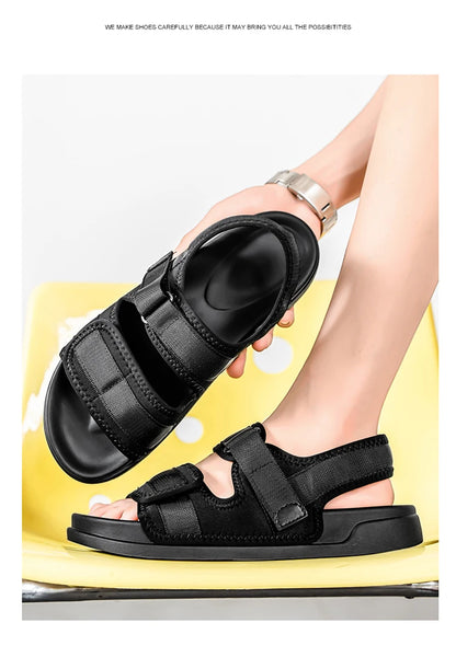 Sandals for men summer breathable cooldown men's outdoor sports leisure soft sole anti slip water wading outdoor beach shoes