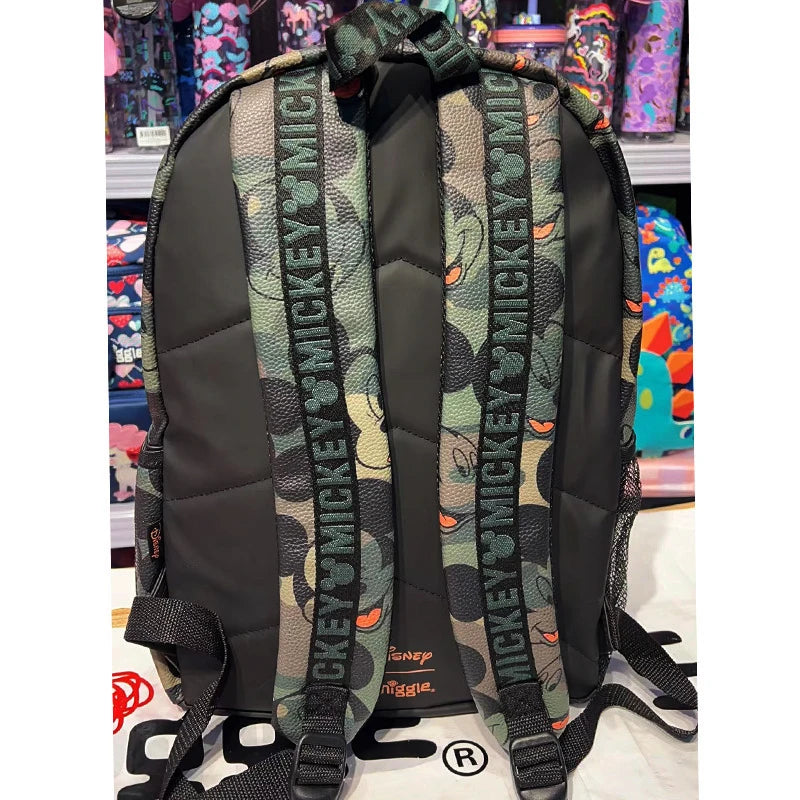 Genuine Australian Smiggle Schoolbag Cute Army Green Mickey Student Children's Large Capacity Backpack Meal Bag Student Gift