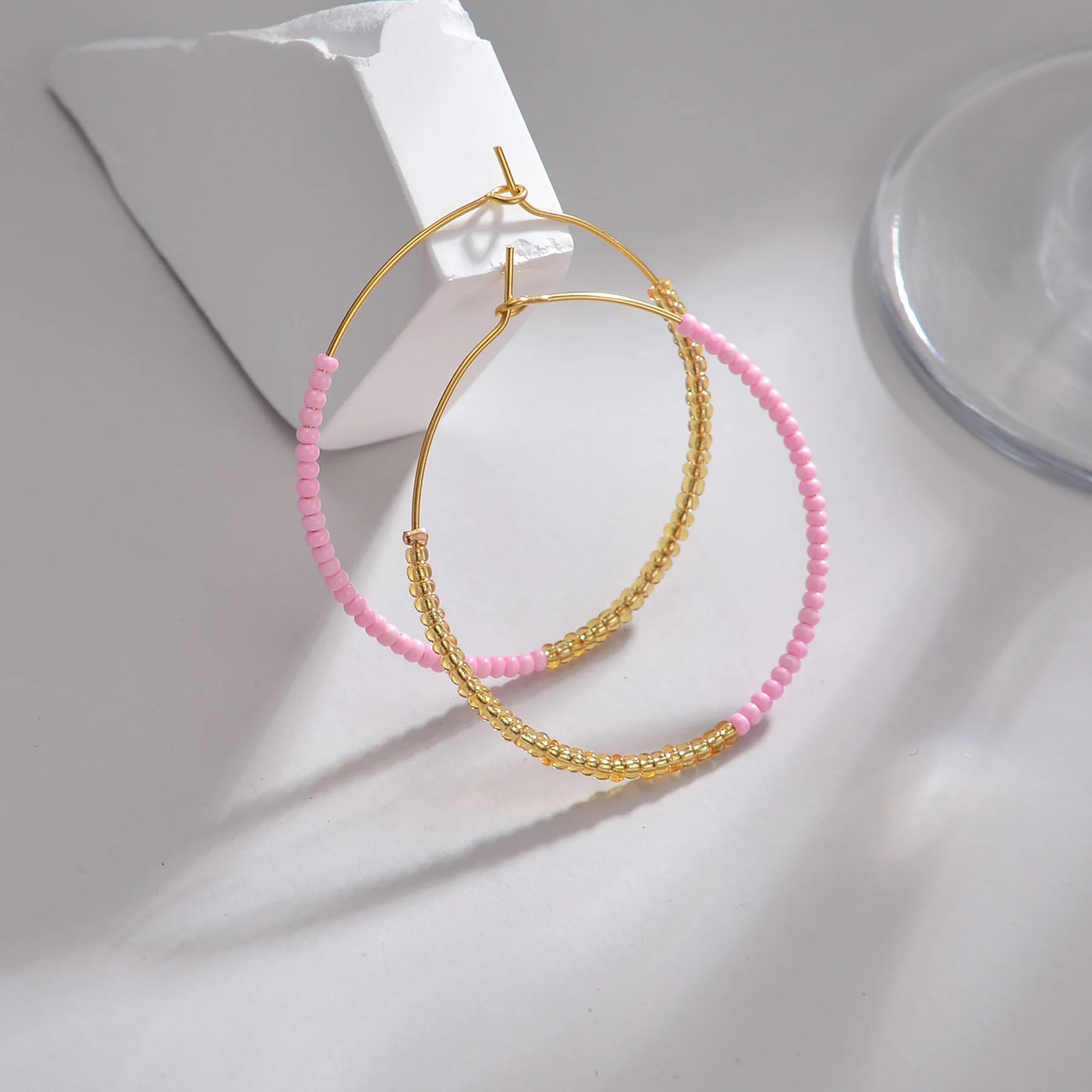 Bohemian Fashion Colored Beaded Earrings Exquisite Round earring For Women Handmade Summer Beach Jewelry Accessories Gifts