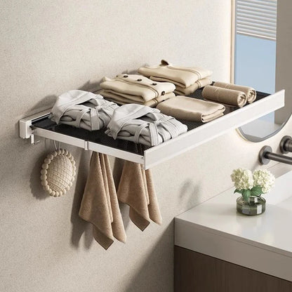 Balcony Drying Racks Retractable Drying Net Foldable Multifunctional Stainless Steel Sock Wall Shelf Bathroom Portable Organizer