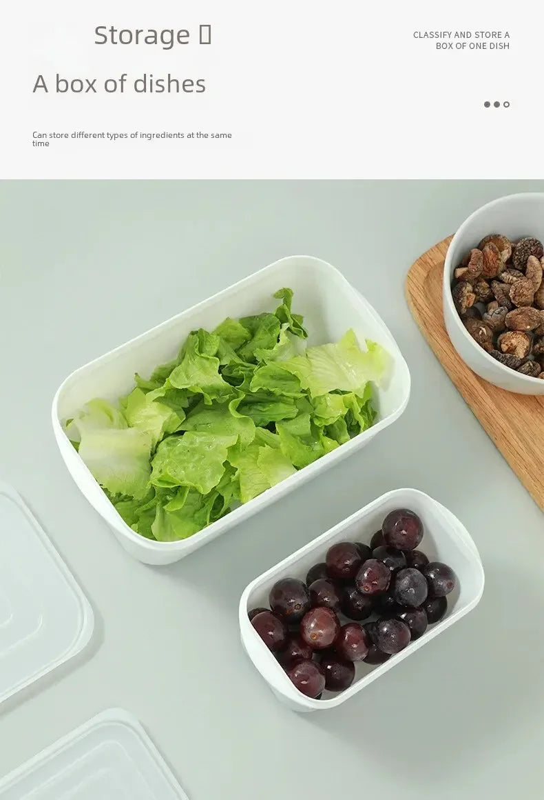 Modern Simple Style Portable Fridge Classification Preservation Box Meat Box Cold Storage Bento Onion Garlic Sub-box