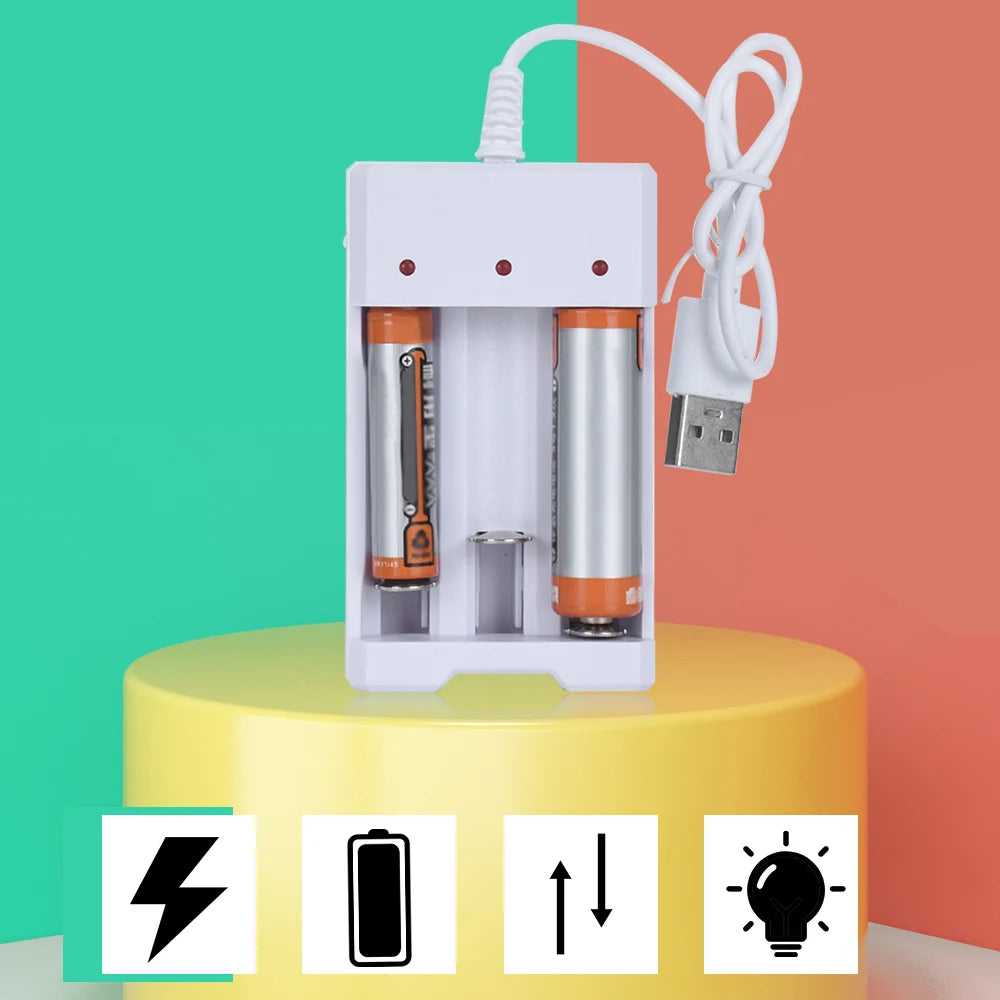 New high-speed USB 3/4 slot fast rechargeable battery charger short circuit protection AAA and AA rechargeable battery station