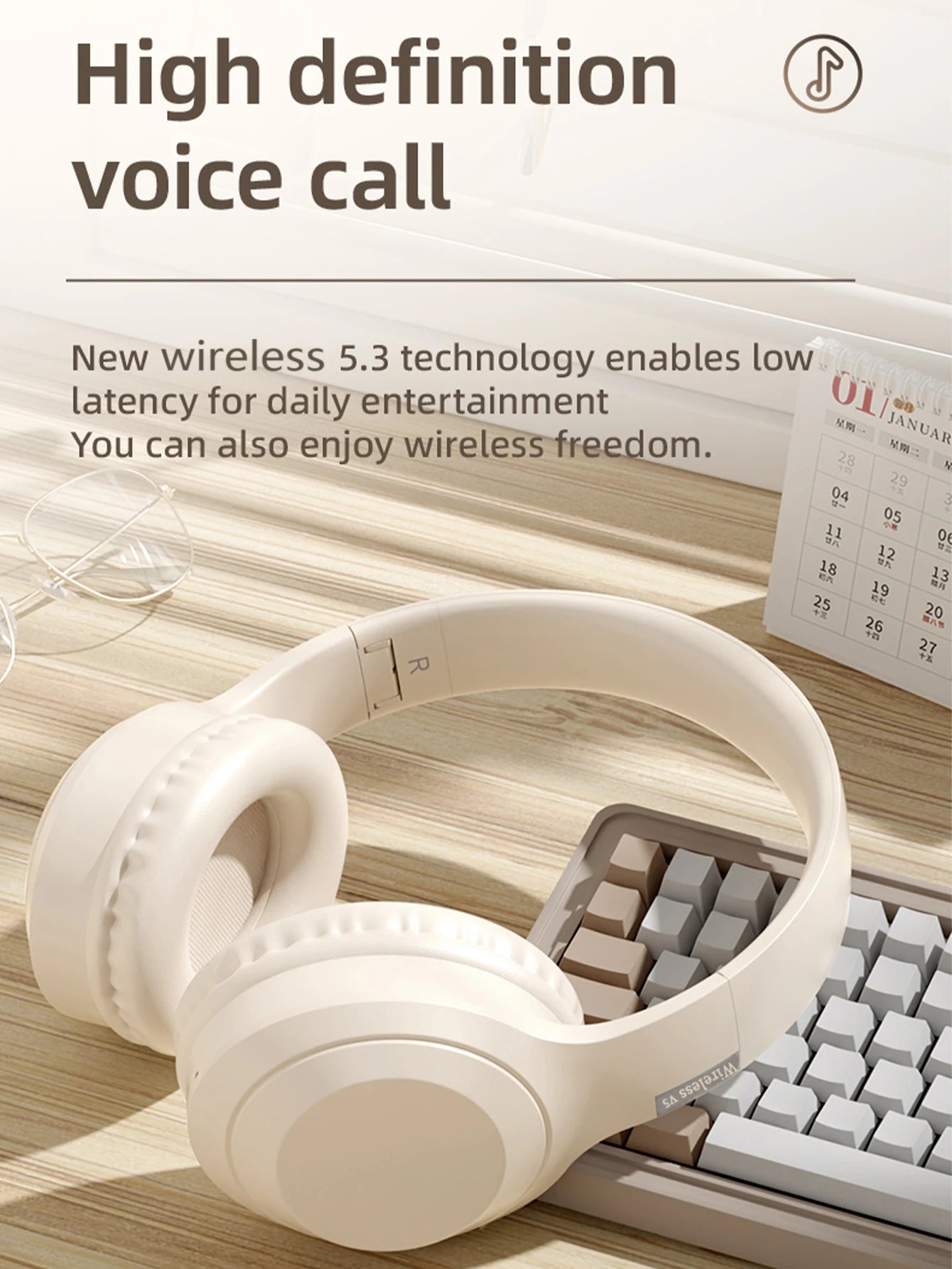 Headset Bluetooth wireless headset, Jerry 5.0, long range, gaming game wireless headset, low latency