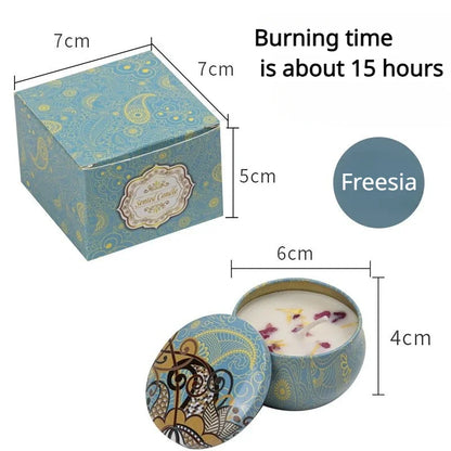 Scented Candle Set Gift Islamic Arabian Pattern Fragrance Candle Jar DIY Smokeless Couples Jasmine Rose Romantic Incense Candles