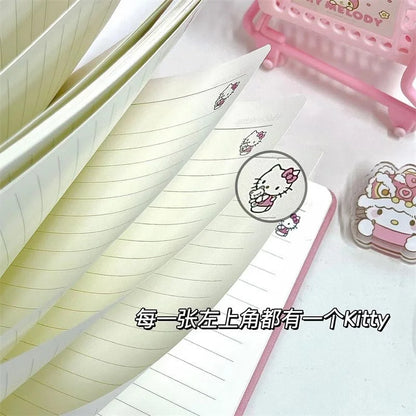 Hello Kitty Notebook animated Pink student notepad Sanrio Cute cartoon memo Diary Office stationery gift for children