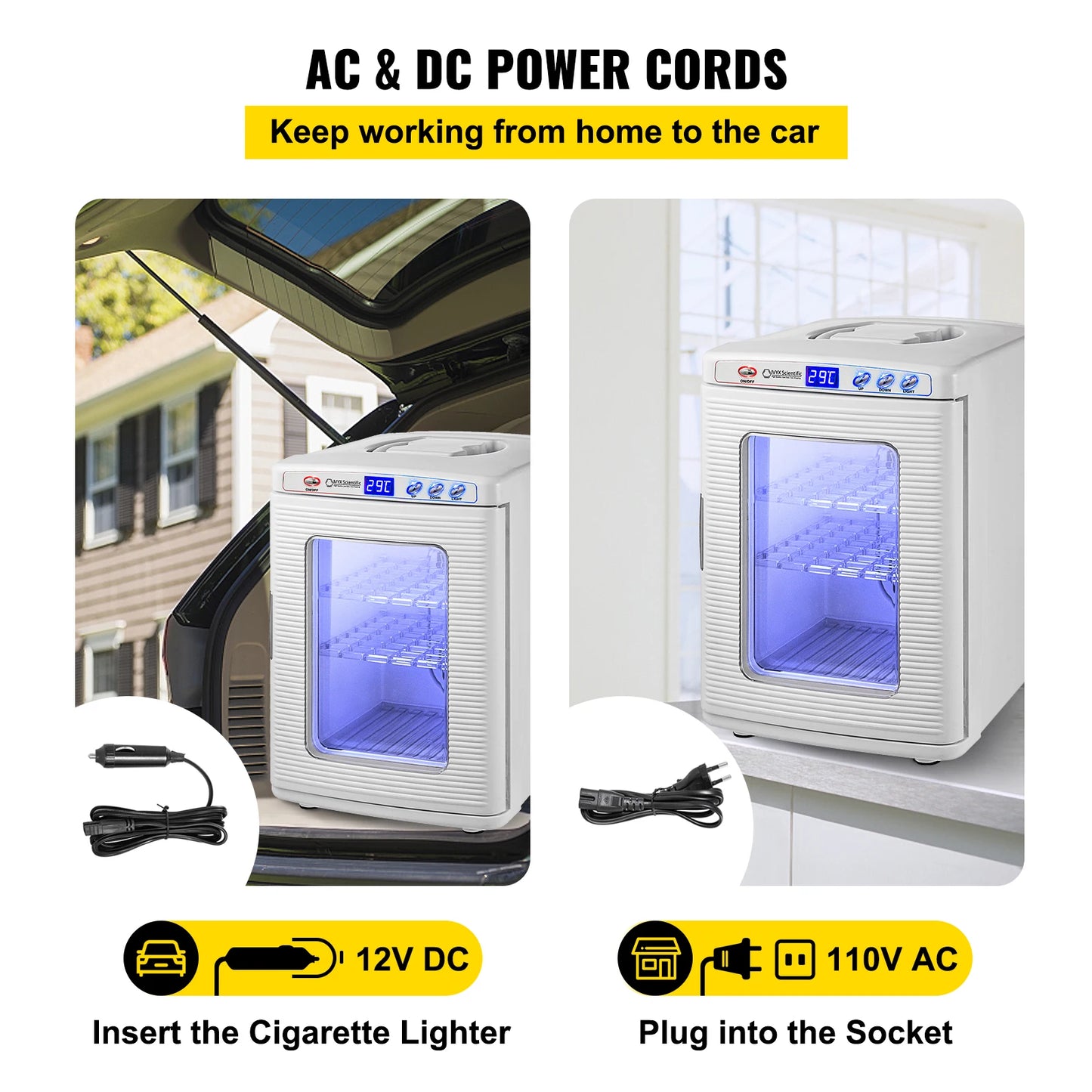 SucceBuy 25L Reptile Incubator Scientific Lab Automatic Incubator Egg Breeding Hatchery Work for Thermostats Snakes and Turtles