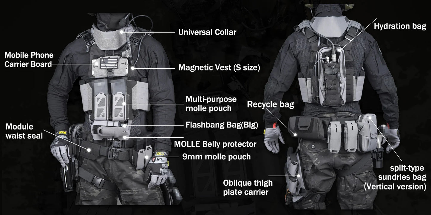 Tactical Backpack Hunting Gear 421X Chest Bag Sports Bags For Men Molle Hunting Camping Shoulder Sling Accessory Strap Outdoor