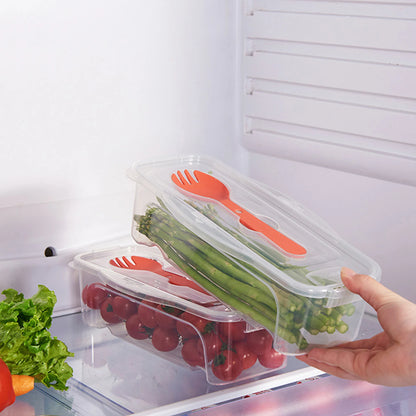 Microwave Food Boxes with Lids 44oz Food Cooking Box with Strainer & Flatware for Food Noodles Dumplings