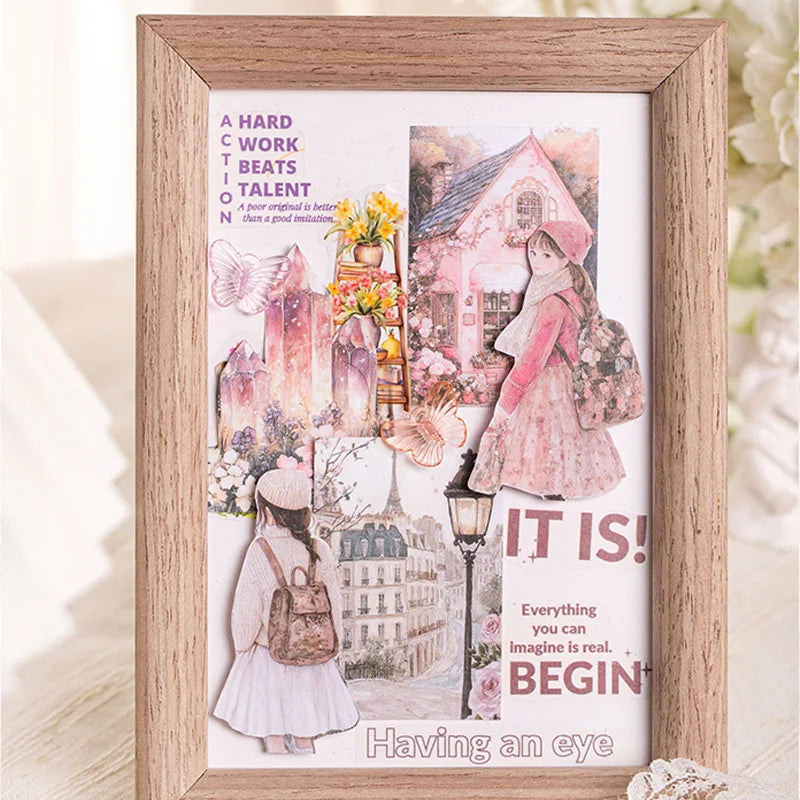 40 Sheets/Bag Notebook Kawaii Girly Background Bag Head Book Handbook Stationery DIY Handmade & Scrapbook Diary Decoration