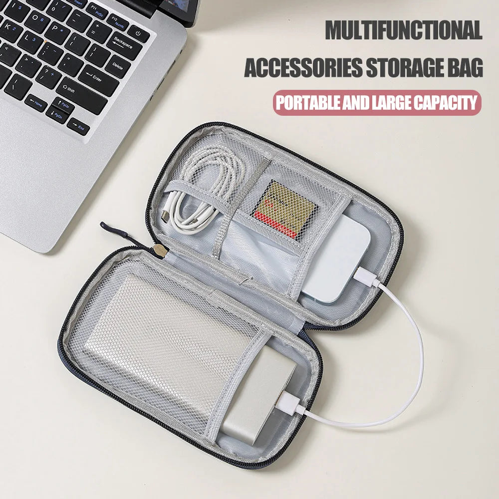 Travel Portable Digital Accessories Storage Bag Organizer of Mobile Phone Bag U Disk Charging Bank Mobile Data Cable Storage Bag