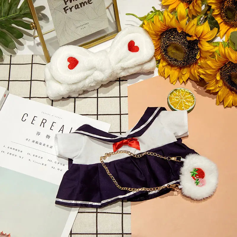 1set Clothes Suit Exquisite Soft Knitted Sweater DIY Accessories For 30cm Kawaii Yellow Duck Lalafanfan Plush Toys Stuffed Dolls