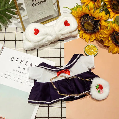 1set Clothes Suit Exquisite Soft Knitted Sweater DIY Accessories For 30cm Kawaii Yellow Duck Lalafanfan Plush Toys Stuffed Dolls