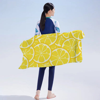 Beach Towel Fast Dry Towel for Fitness Fashion Gym Towels With Designs Microfiber Sauna Cloth Lemon Absorbent Home Quick Trip