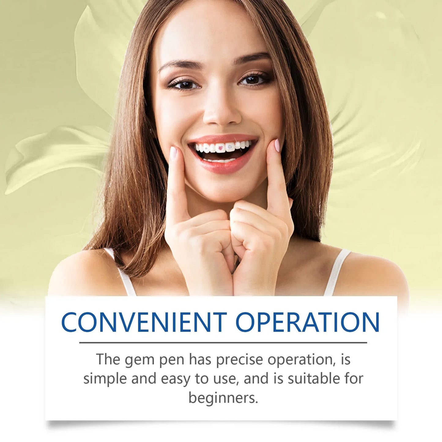 Eelhope Dental Diamond Decoration Set Teeth Fashion Beauty Decoration Diamond Lights up Personality Shining Dental Diamond