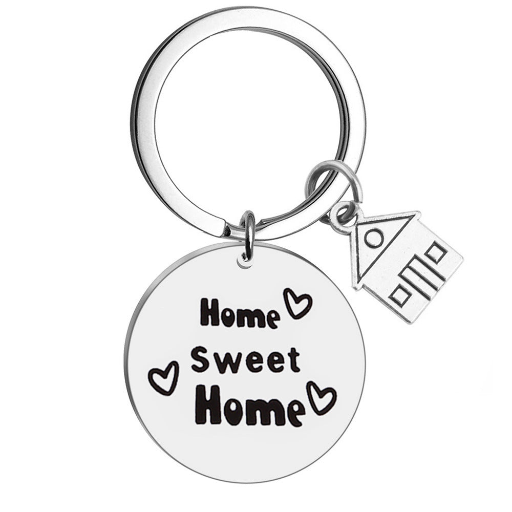 2025 Stainless Steel New Home Keychain Couples First Home Sweet Home Gift Couple New House Keychain Housewarming Gift