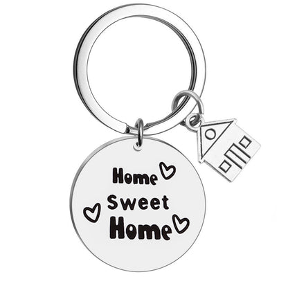 2025 Stainless Steel New Home Keychain Couples First Home Sweet Home Gift Couple New House Keychain Housewarming Gift