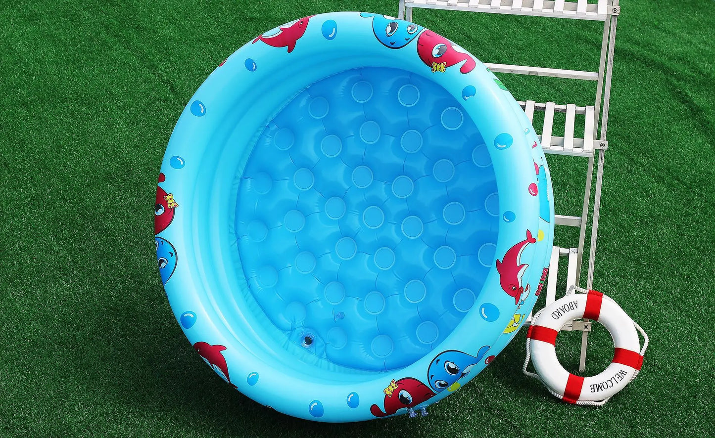 Reusable Inflatable Swimming Pool Double Layer Garden Portable Thickened For Kids Water Toys Party Round Indoor Outdoor Paddling