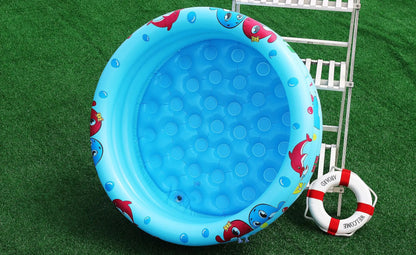 Reusable Inflatable Swimming Pool Double Layer Garden Portable Thickened For Kids Water Toys Party Round Indoor Outdoor Paddling