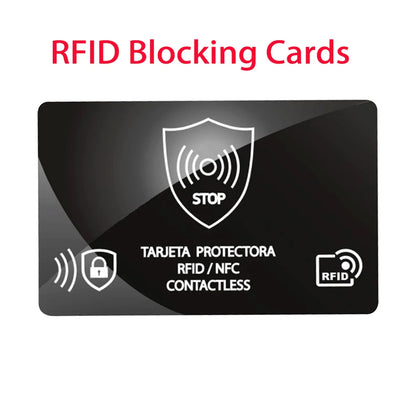5Pcs RFID Blocking Card One Card Protects Entire Wallet Portable Credit Card Protector Ultra Thin for Passport Case Purse