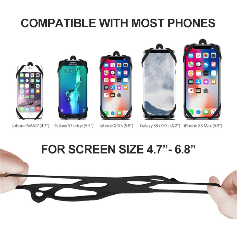 Phone Lanyards for Around the Neck, 2 in 1 Phone Strap with Silicone Phone Holder and Patch For iPhone and Most Cell Phones
