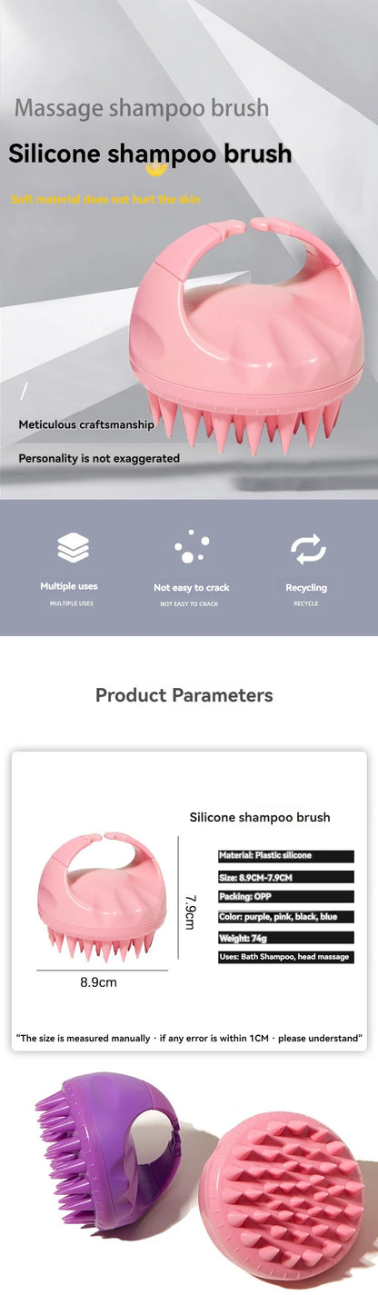 Scalp Scrubber Shampoo Brush Massager Clean Scalp Comb With Handle Hair Washing Brush Scalp Exfoliator Brush Head Scrubber Tools