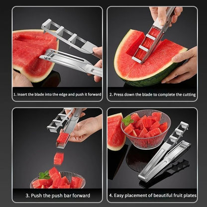 Watermelon Cutter Slicer, Cube Watermelon Cutting, Quickly Safe Watermelon Knife, Fruit Slicer Salad Melon Baller