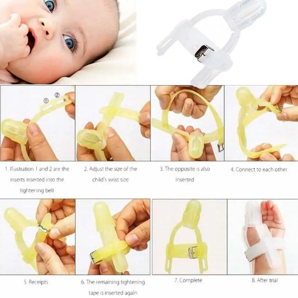 1PC Nontoxic Silicone Baby Kids Child Finger Food Grade Adjustable Guard Band Stop Children Orthosis Hand Eat Wrist Sucking