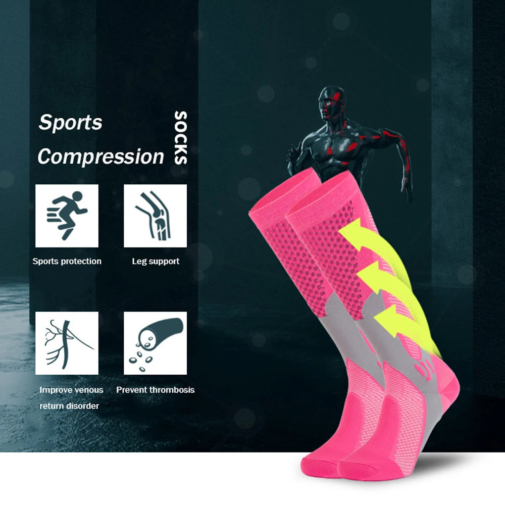 BraceTop 1 Pair Sports Stockings Compression Golf Sport Socks Medical Nursing Stockings Prevent Varicose Veins Socks Rugby Socks