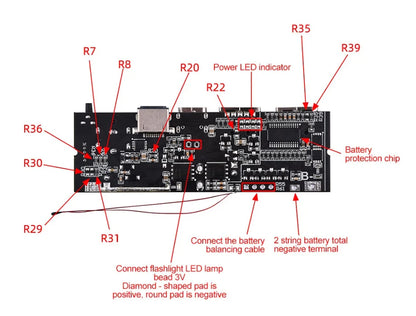 3S/4S/5S Bidirectional PD Power Bank Module – 6 Port 65W~100W Fast Charge DIY Mobile Power Motherboard Kit