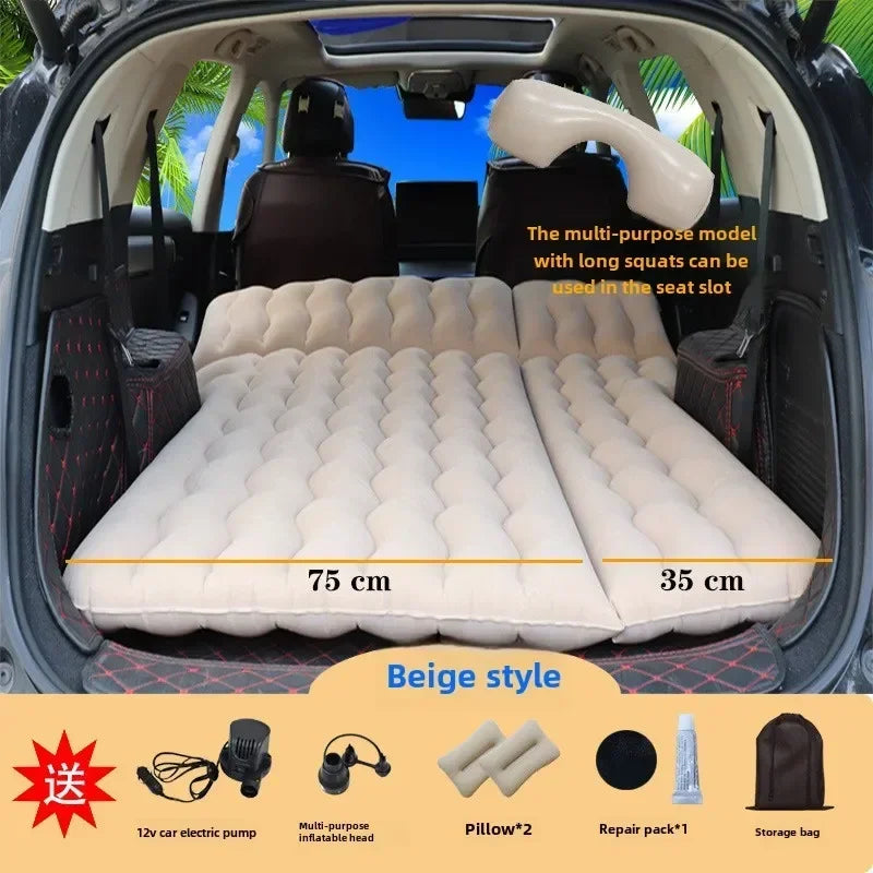 Airbed Household Outdoor Single Double Air Bed Thickened Folding Inflatable Convenient Mattress Sleep Rest for Car SUV Travel