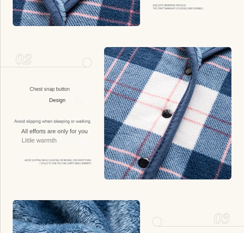 Wearable Plaid Blanket Fleece Doublelayer Blankets With Button Thicken Multifunction Winter Warm Throw Blanket For Sofa Bed