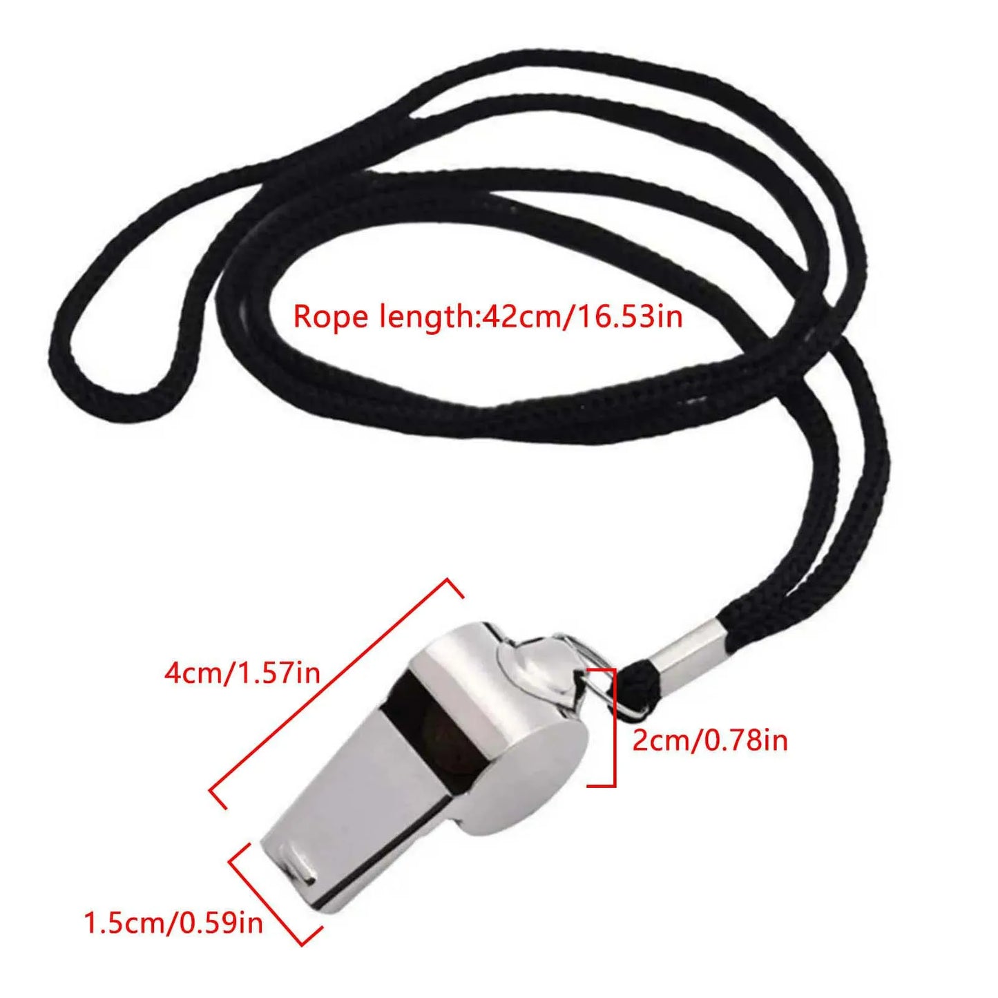 Stainless Steel Sports Whistles Sturdy and Food-grade Material Wide Applications Whistles Suitable for Coaches Polices Officials
