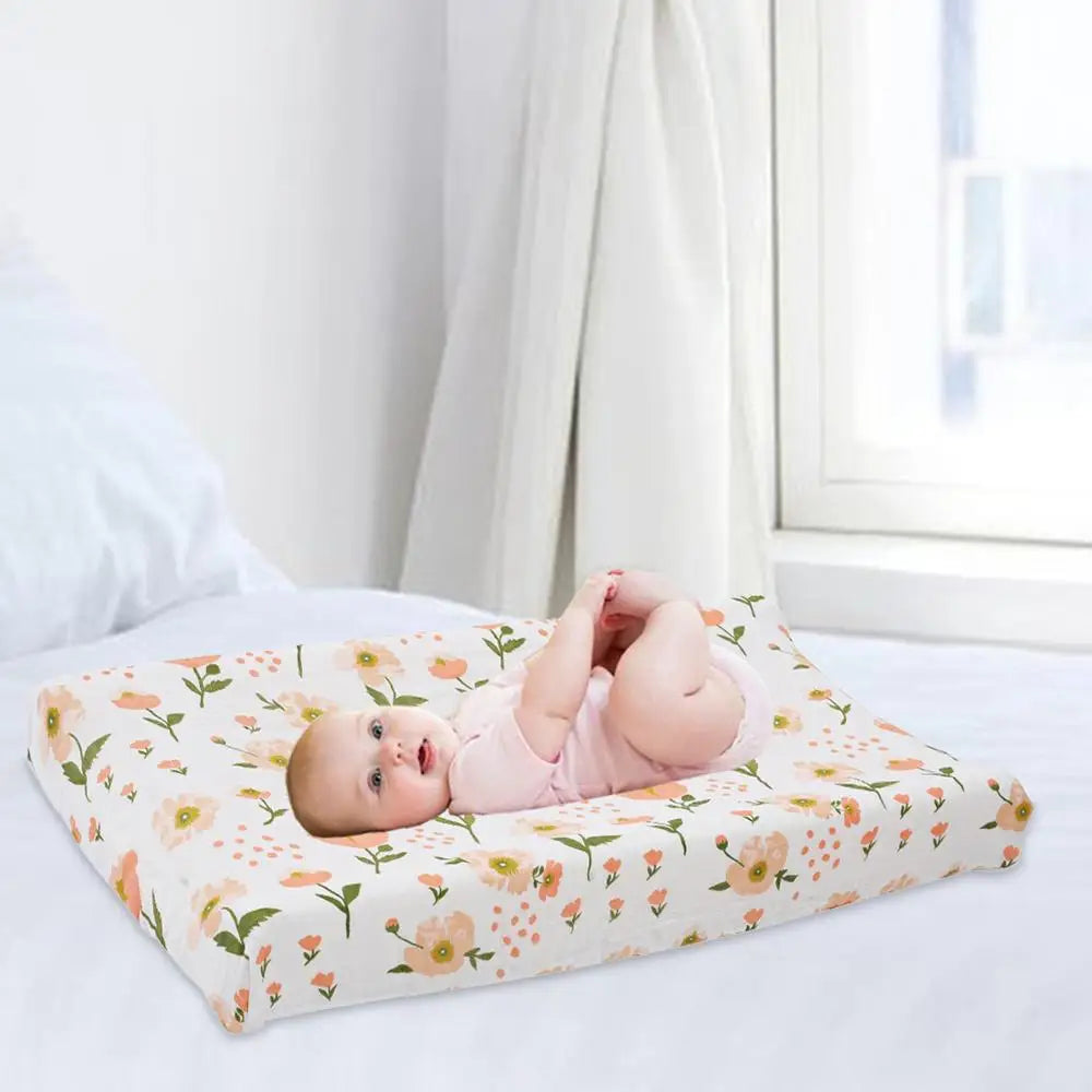 Diaper Changing Pad Cover Cotton Soft Breathable Changing Table Cover Waterproof Cute Print Patterns Diaper Changing Table