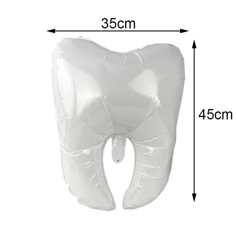 Teeth Balloon Dental Health Protection Teeth Party Decor Tooth Toothbrush Foil Balloon Dentist Student Teeth Theme Party Decors