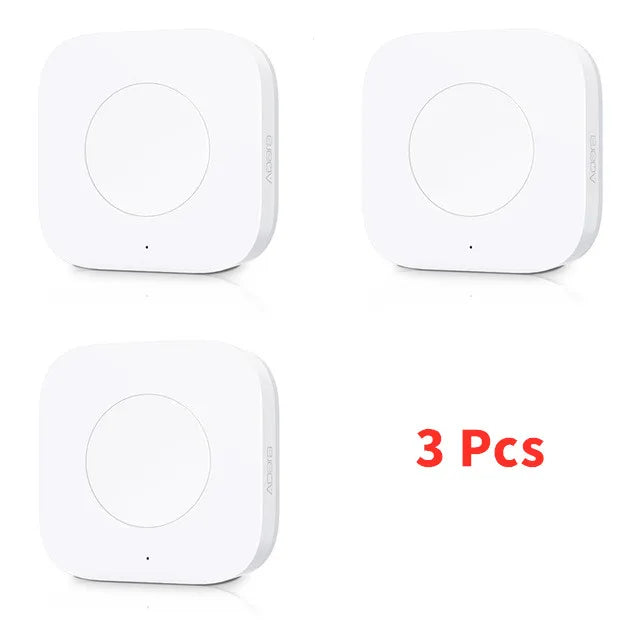 Aqara Mini Wireless Switch Zigbee Connection Versatile 3-way Control Button For Smart Home Devices Compatible With Apple HomeKit