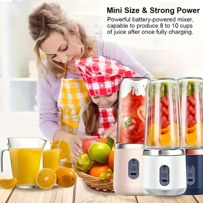 Multifunctional Portable Juicer, 2-in-1 Fruit Blender and Juicer with 6 Blades