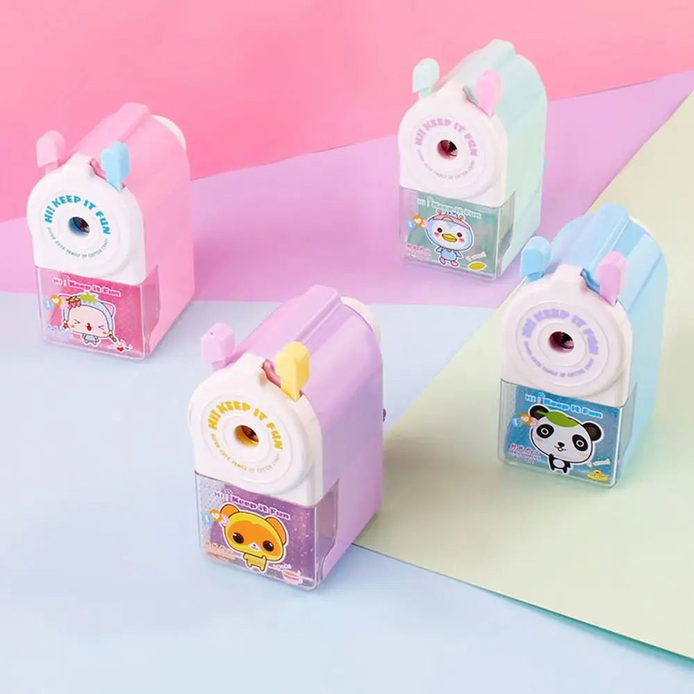 School Supplies Cartoon Animal Gift Pencil Sharpener Anti Sticking Lead Automatically Enters Lead Hand-cranked Mechanical Tool