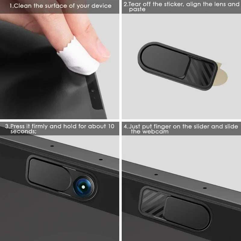 Camera Lens Cover Anti Hacking Peek Sliding Mobile Phone Lens Privacy Sticker for IPad Tablet Webcam Laptop Camera Cover