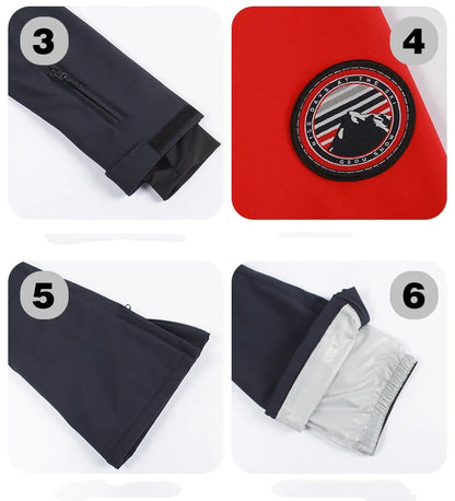 Snow Suites Winter 1PS Snowboard Wear Sports Women Snowsuits 2025 Female Windproof Skiing Suites Hooded Waterproof Ski Clothing