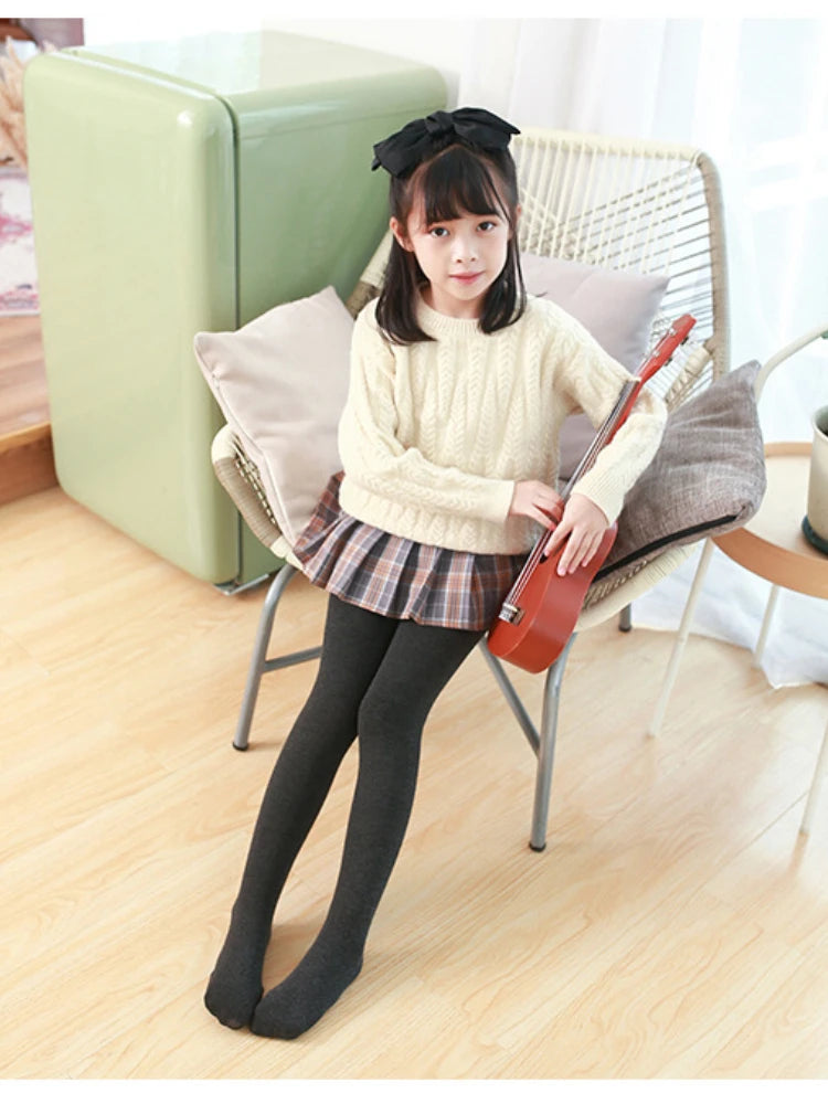 Winter Infant Girls Plus Velvet Pantyhose Children's Leggings Thickening Kids Babys Skinny Pants Snow Keep Warm