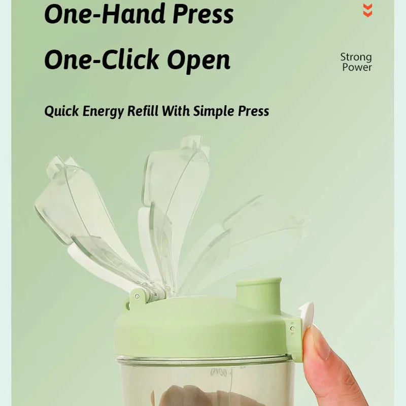 Portable Mixing Cup 600ml Protein Shaker Bottle Fully Automatic Blender Kettle USB Rechargeable Multipurpose for Gym Outdoor