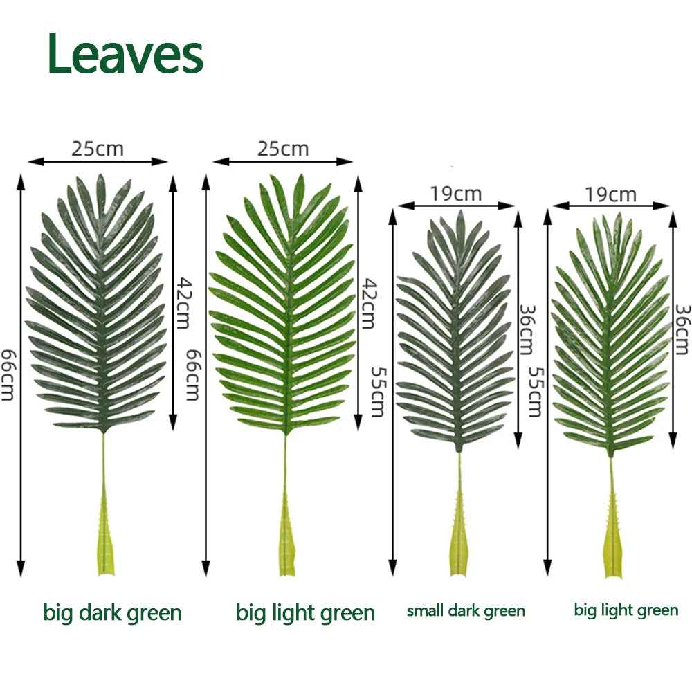 Artificial Coconut Artificial Palm Leaves Stems Fake Palm Leaves Palm Tree  for Home Office Party Arrangement Wedding Decoration