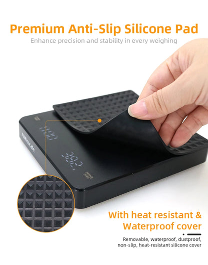 Espresso Scale With Timer Digital Usb 3kg Electronic With Pad High Precision Portable Barista Tools Home Coffee Accessories