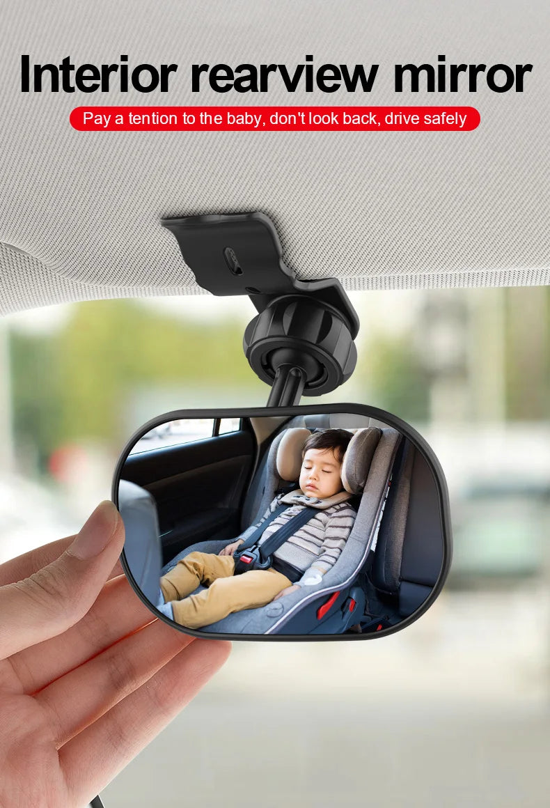 Car interior baby observation mirror, car child safety seat rearview mirror, installation of auxiliary mirror, reverse blind spo