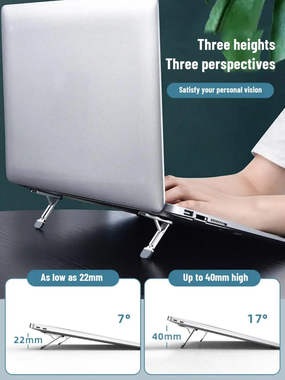Laptop Stand for Computer Keyboard Holder Mini Portable Legs Laptop Stands for Macbook Huawei Xiaomi Notebook Zinc Alloy Support