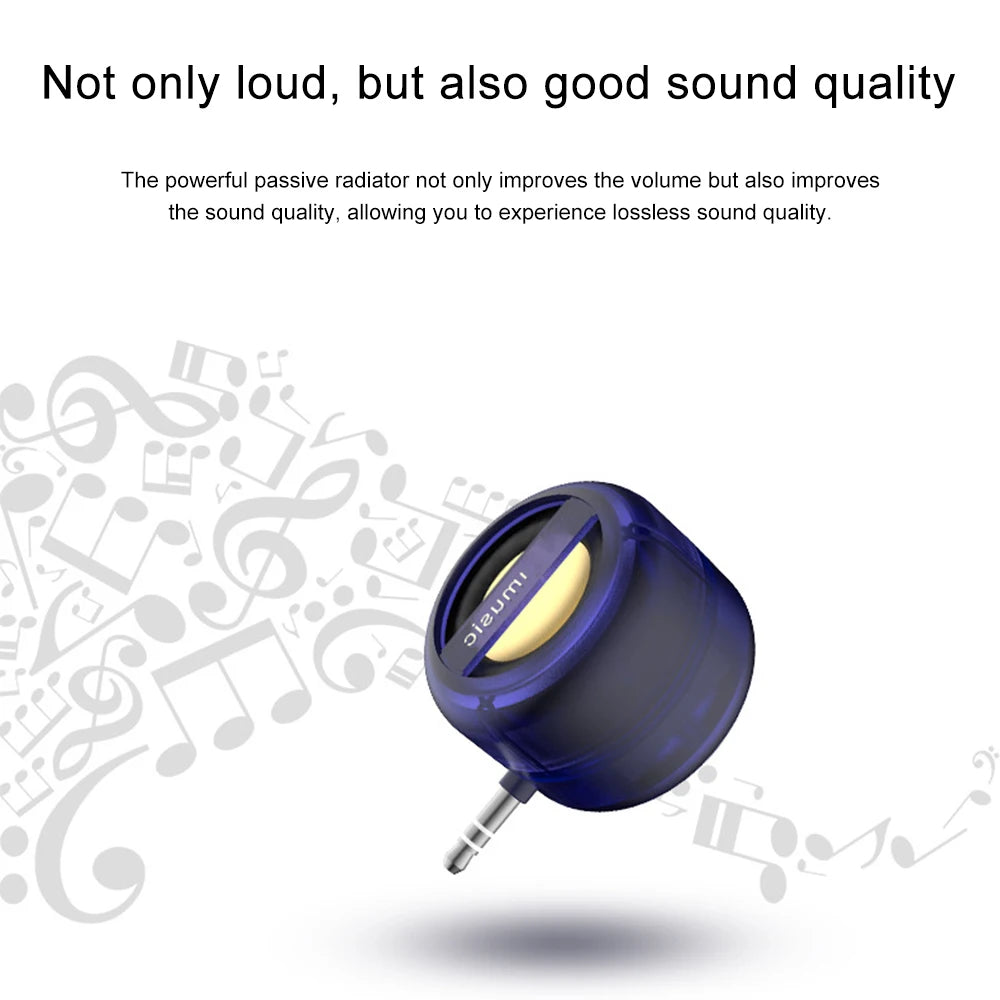 Mini Speaker-Mobile Phone Speakers In-line MP3 Speaker Amplifier External High Quality Sound Wired Audio Amplifier Portable